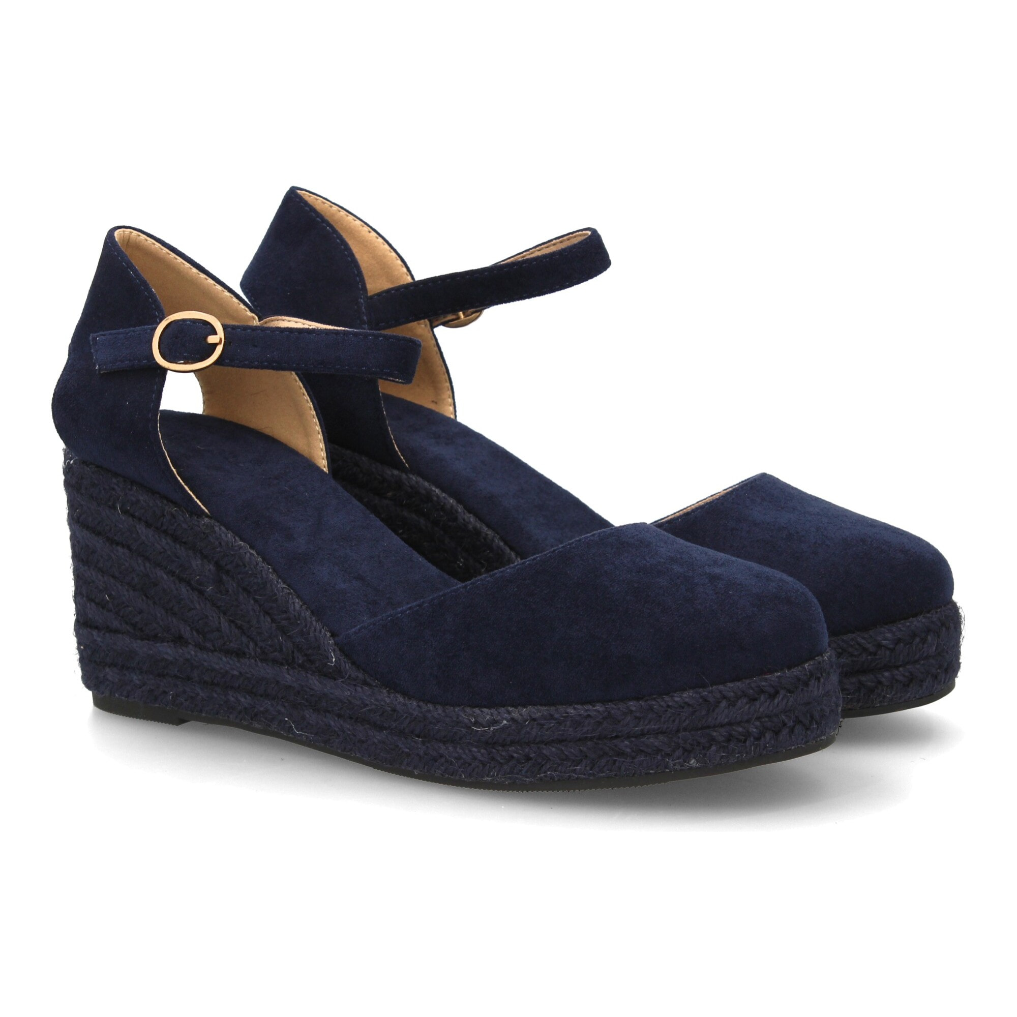 Sandalia de cuña de yute para mujer, comodas y elegantes diseño moderno con el yute en el mismo tono