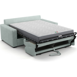 Canapé droit convertible 3 places en velours côtelé - ouverture express - ANZIO