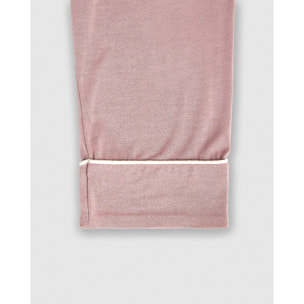 Pigiama lungo camicia in viscosa donna rosa viola