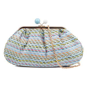 Boesio Bolso bandolera Mujer. Fabricado en rafia sintética entrelazada.