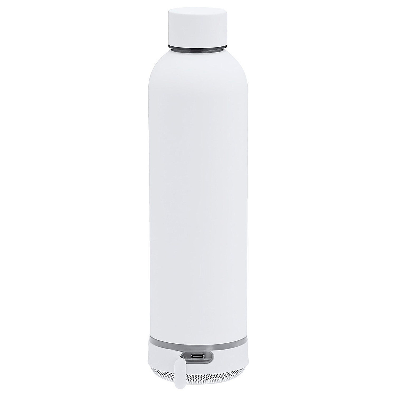 Bidón térmico con Altavoz Bluetooth e iluminación LED RGB. Con 540 ml de capacidad, en acero inoxidable de doble pared. Libre de BPA.