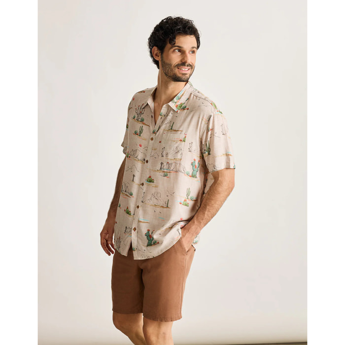 Camisa Manga Corta Beige - Tennessee