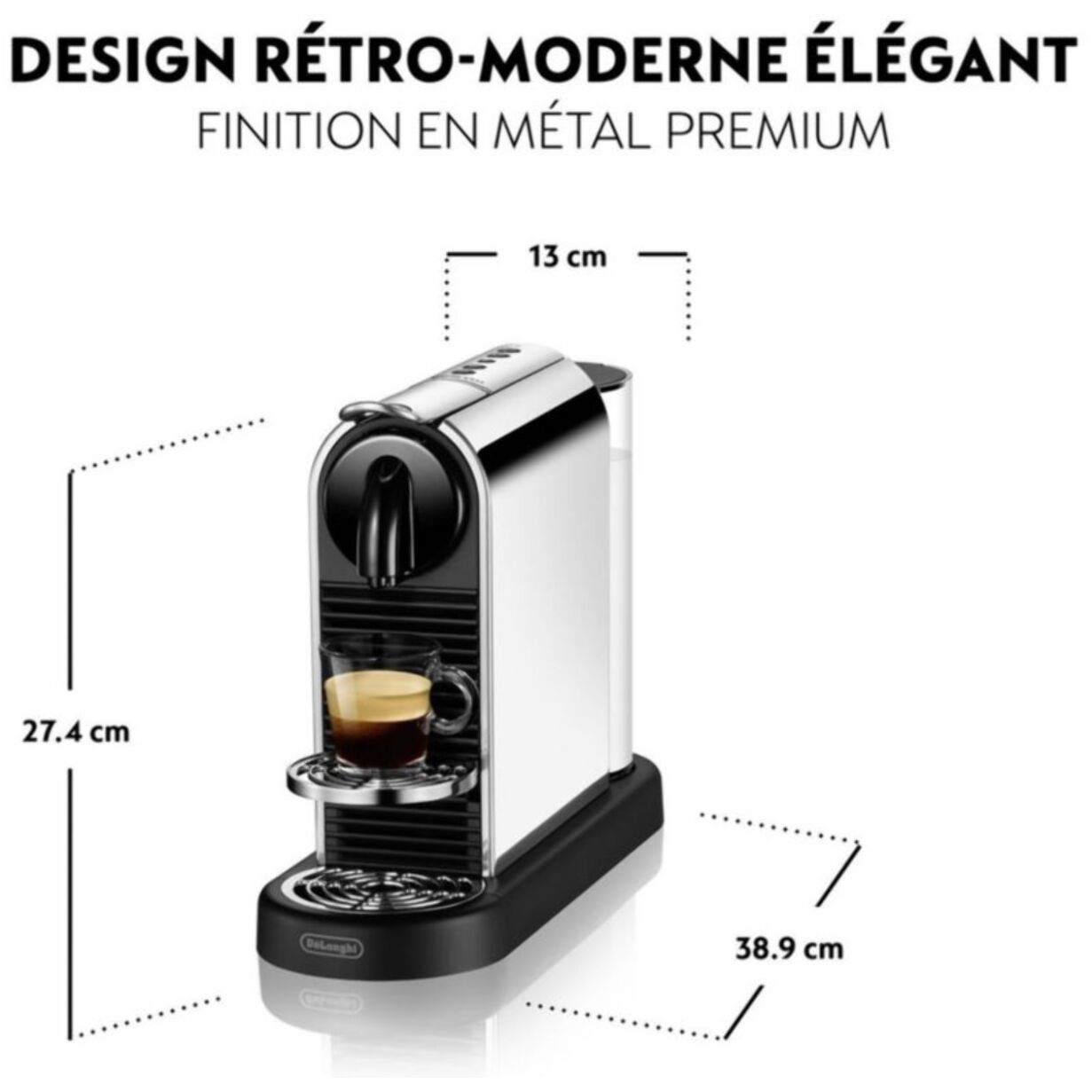 Nespresso DELONGHI Citiz platinium chrome  EN220.M