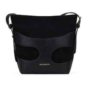 Bolso bandolera negro con cierre imán