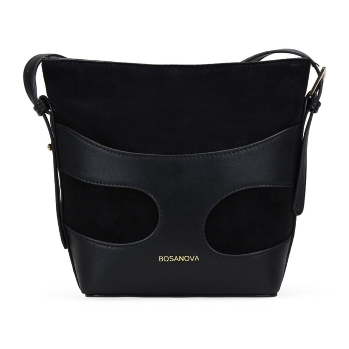 Bolso bandolera negro con cierre imán