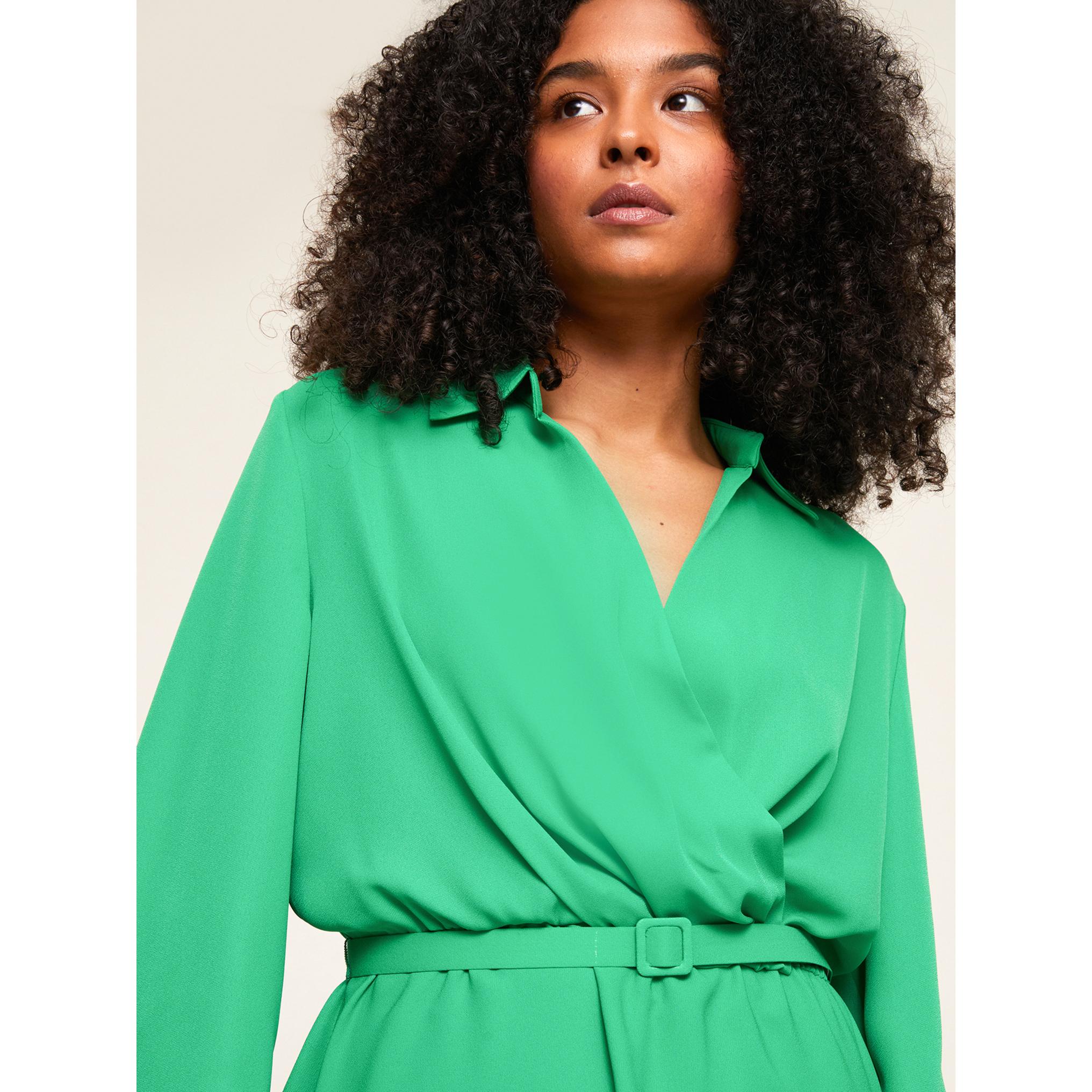 Motivi - Vestito midi con cintura - Verde