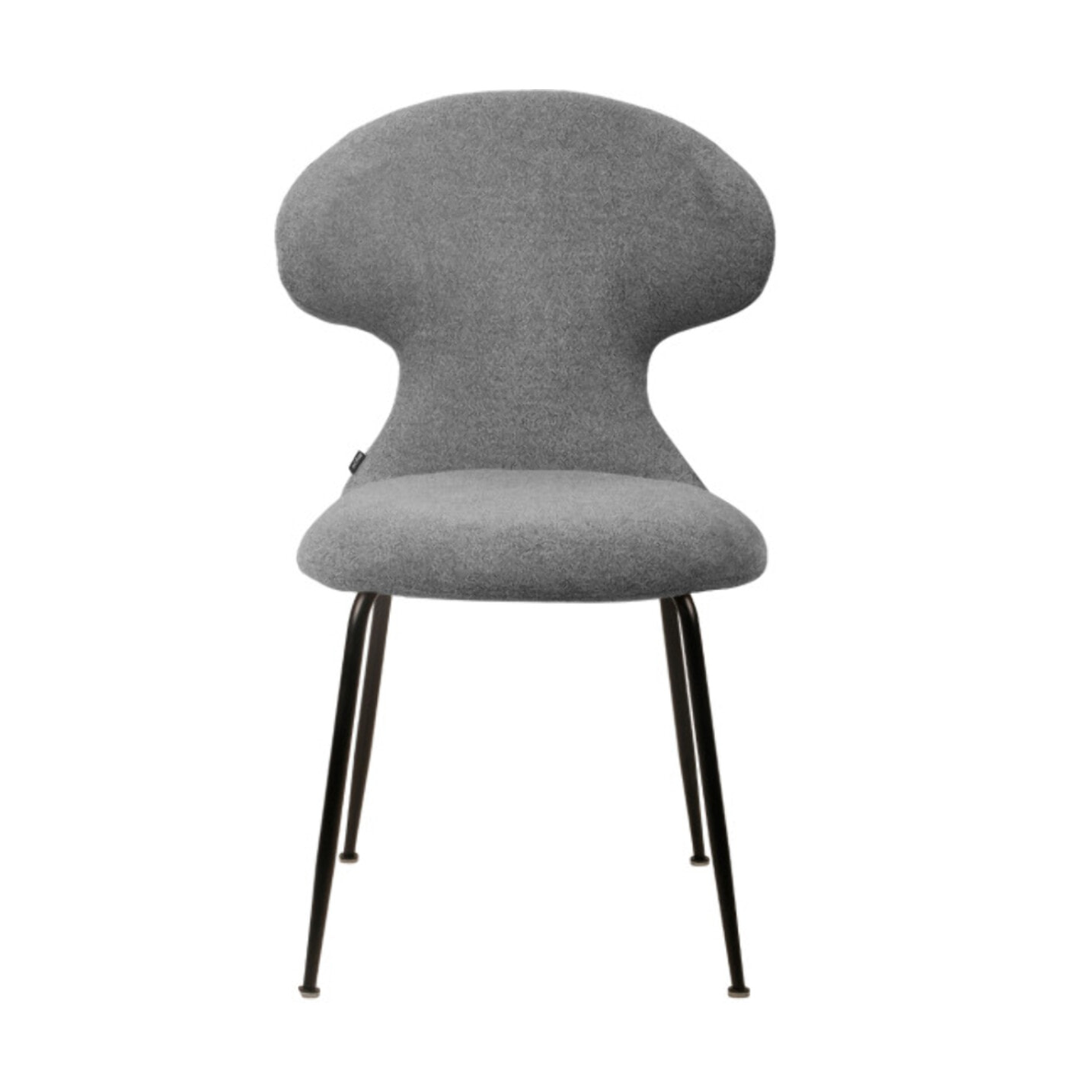 Chaise en tissu doux avec piètement en métal noir - SILVIO
