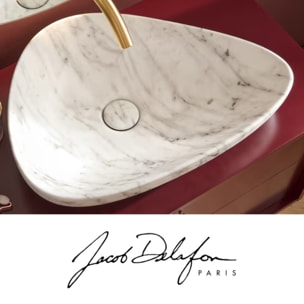 Vasque à poser asymétrique Nouvelle Vague effet marbre marbre envoûtant