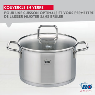 Set de 3 faitouts avec couvercles en verre Elo Citrin