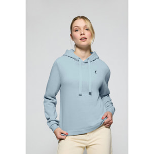 Sudadera con capucha azul claro con logo bordado Rigby Go