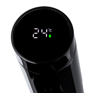 Termo en alta calidad de doble pared y 450 ml de capacidad, con medidor de temperatura táctil integrado en tapón. Libre de BPA.