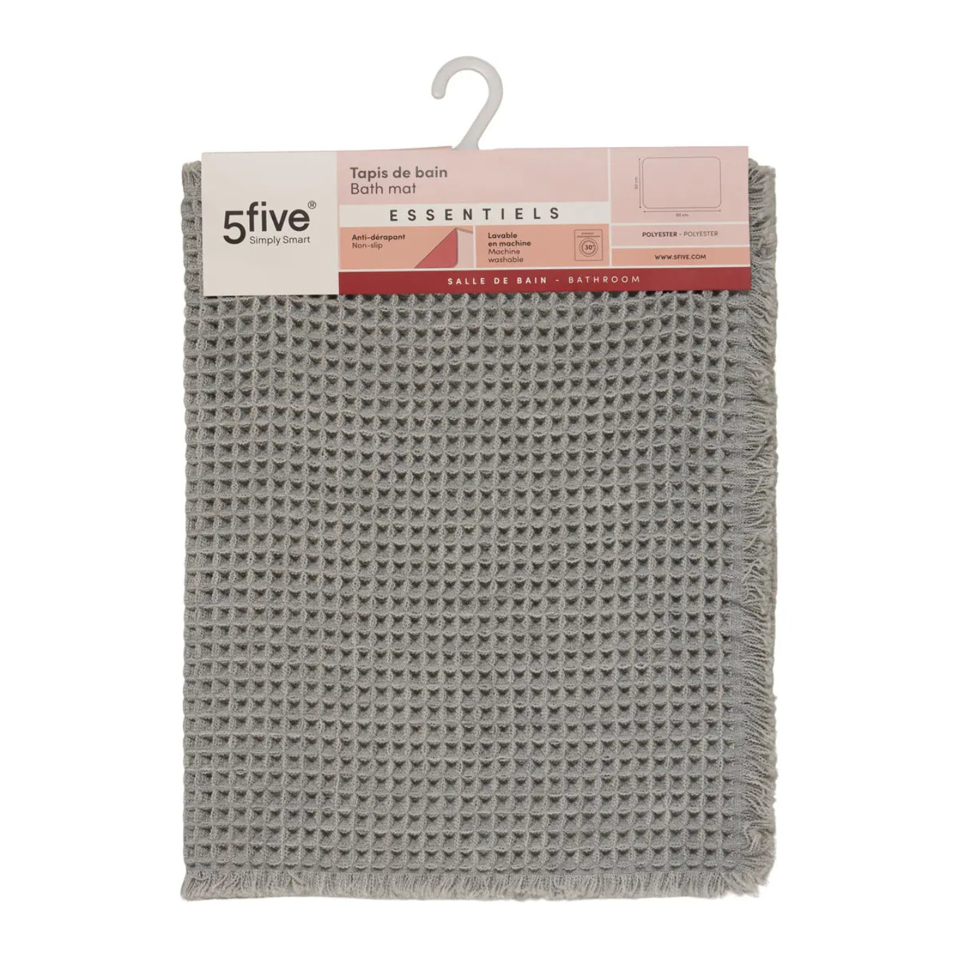 Tapis Waffle 80x50cm gris