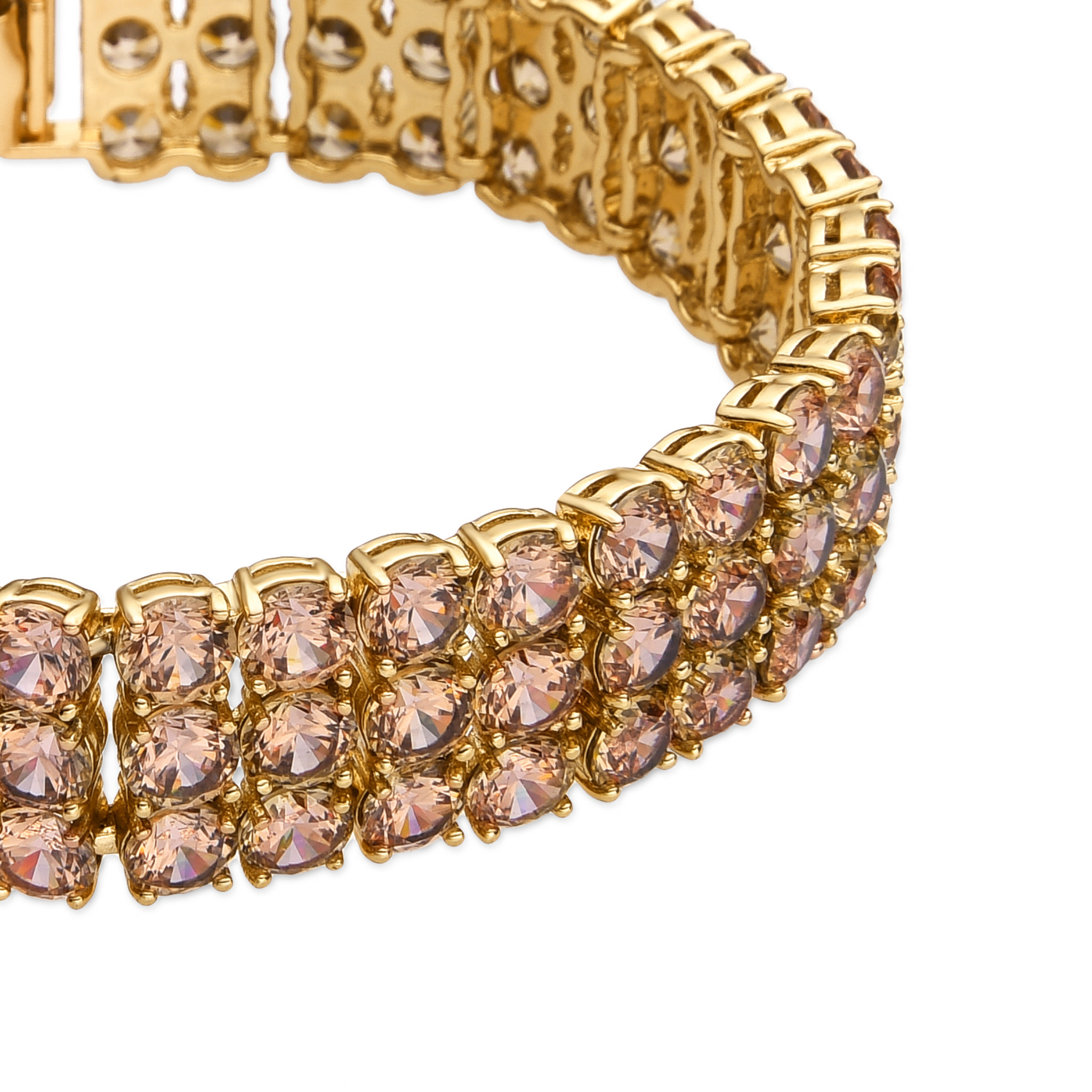 Pulsera con Circonita Brillante acabado oro 18k