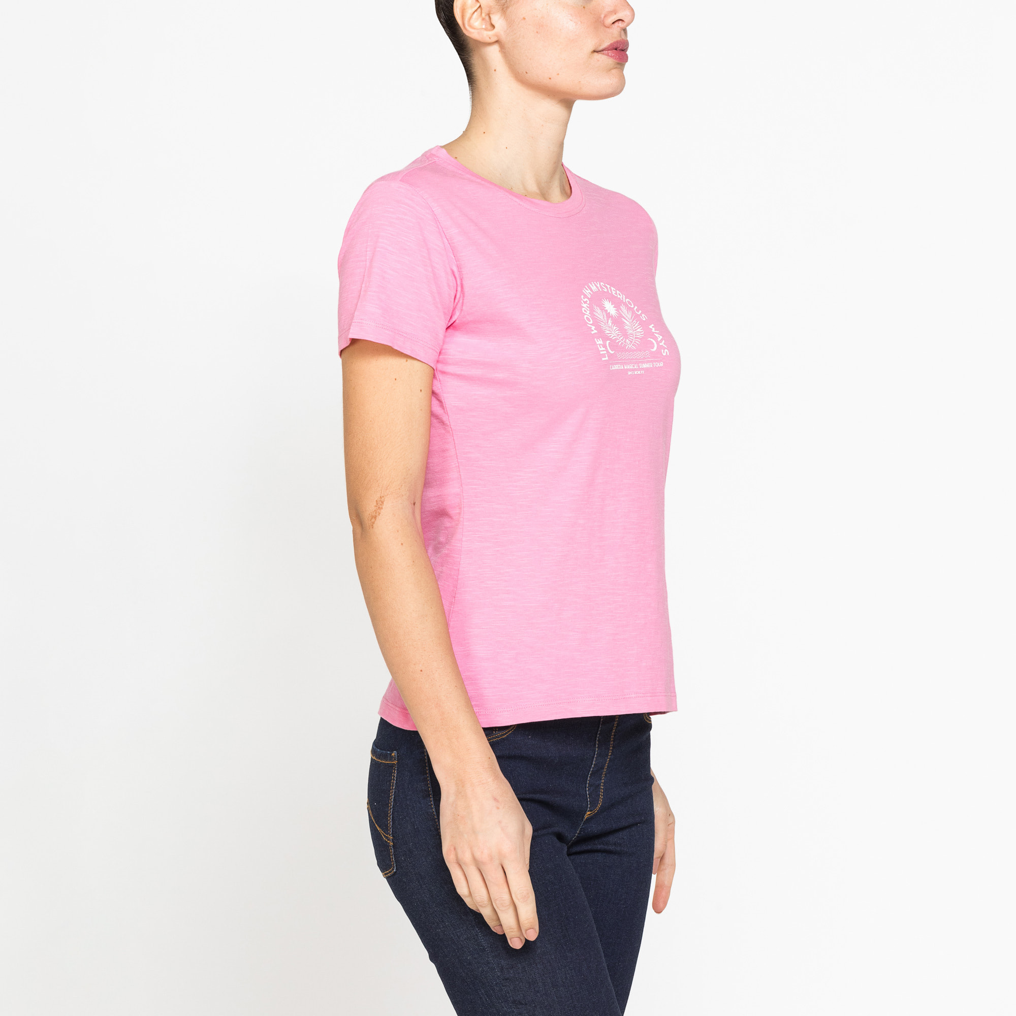 T-SHIRT IN JERSEY SLUB CON STAMPA