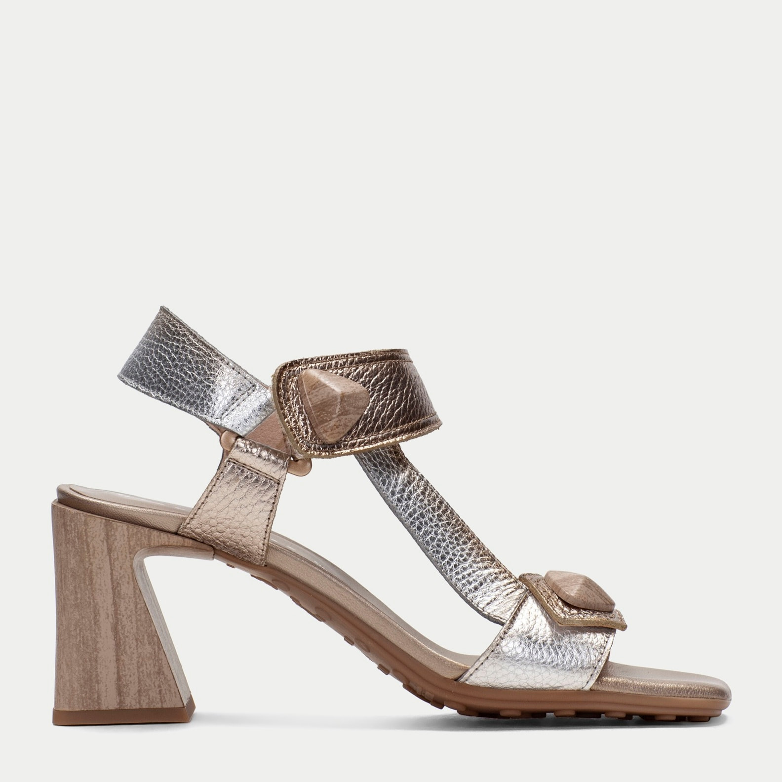 Sandalia Tacon Miami Metalizados 5 cm