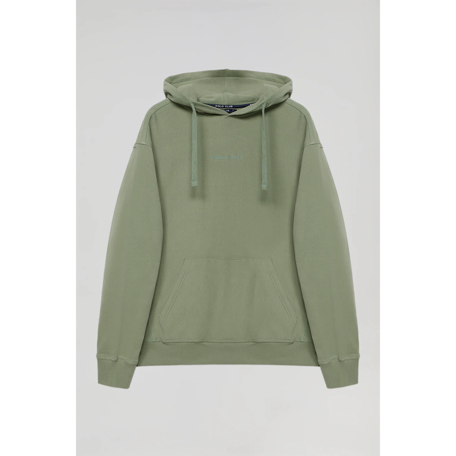 Sudadera con capucha y bolsillos verde jade Minimal Polo Club