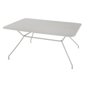 Tavolo da giardino 150x80 cm in metallo grigio - Cara