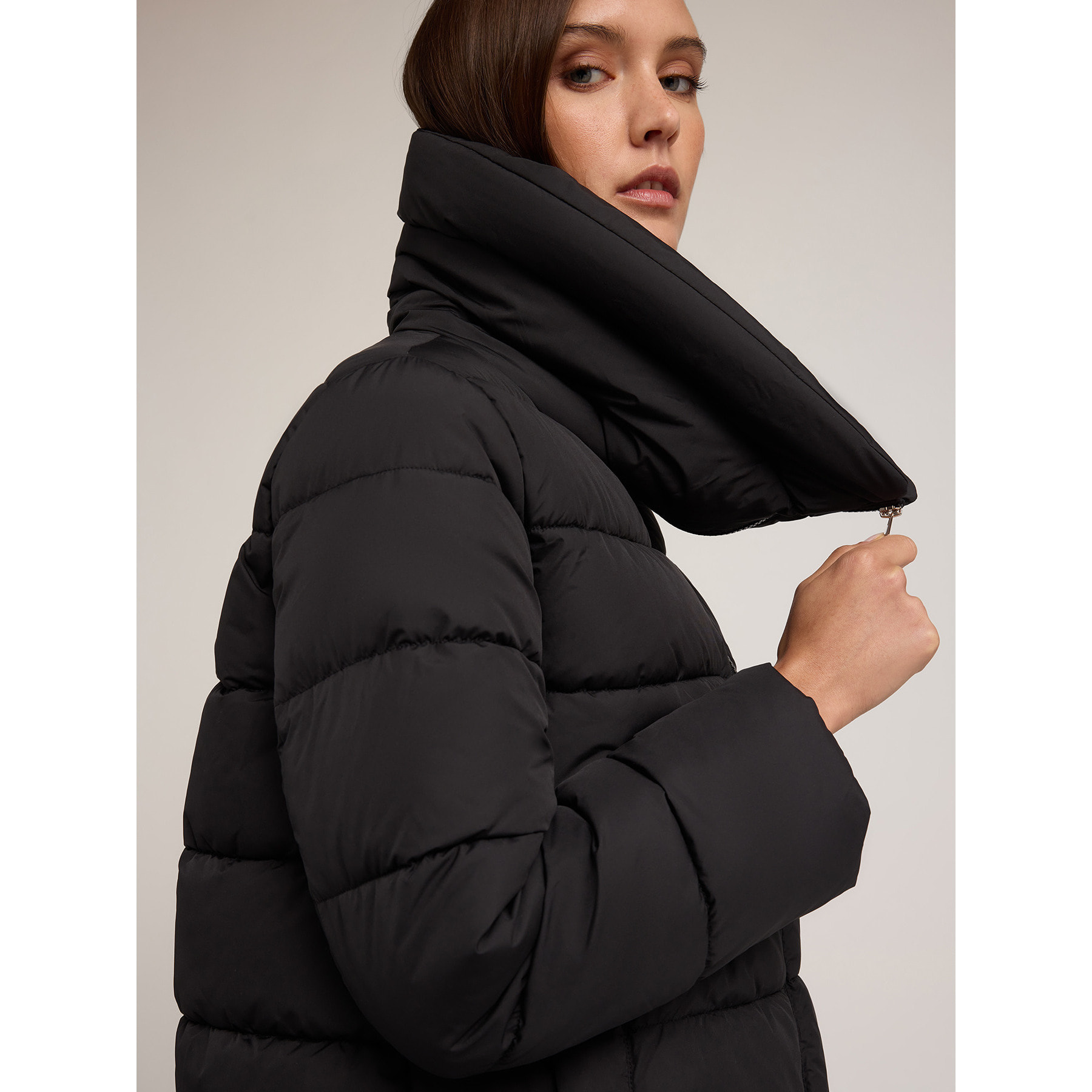 Motivi - Piumino pesante con collo alto - Nero