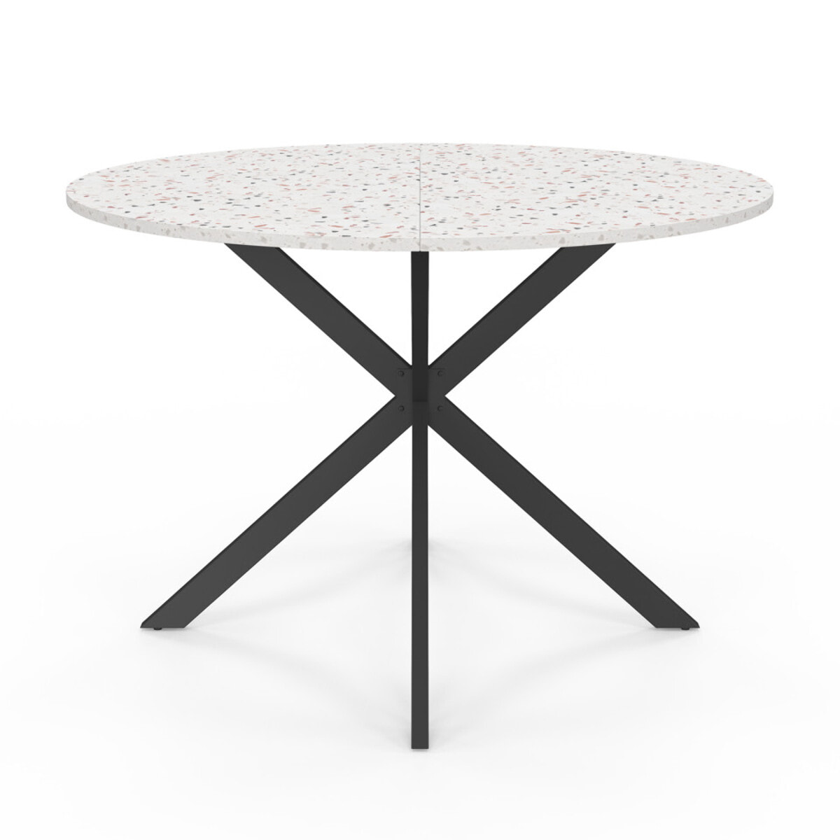 Table à manger ronde Soline Ø110cm effet terrazzo