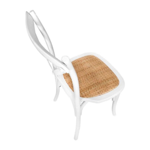 Pack 2 sillas de comedor Provenza Rattan - Blanco