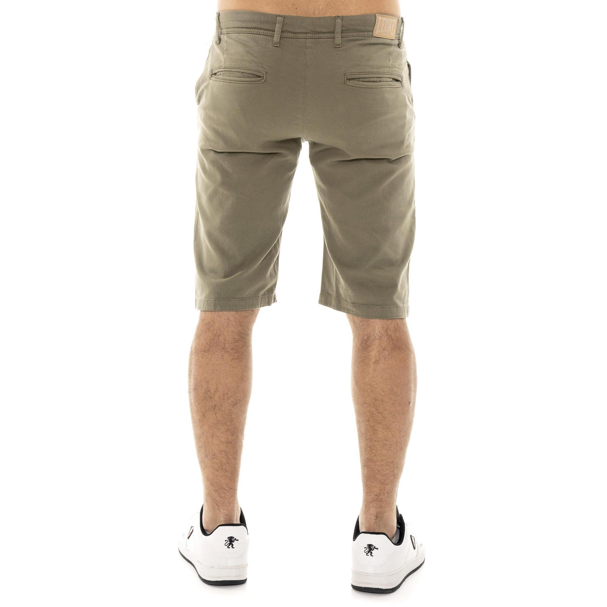 Bermuda chino da uomo in twill elasticizzato Leone Easy