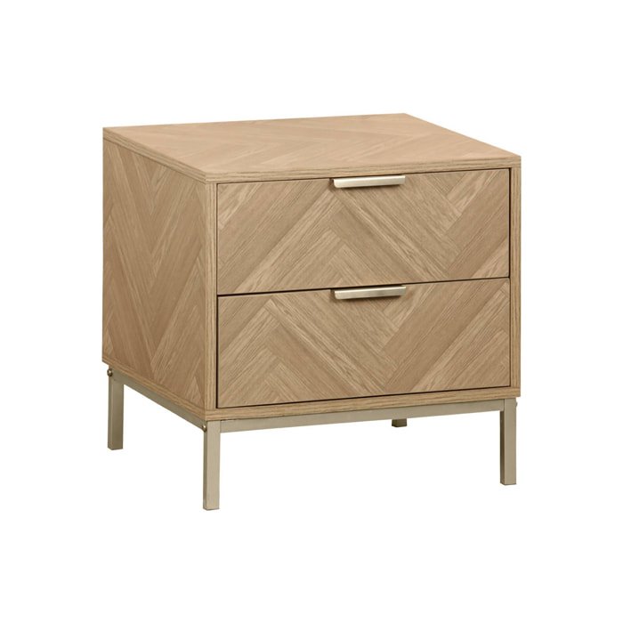 Table de chevet. Budapest. deux tiroirs. L 45 x l 40 x H 45cm