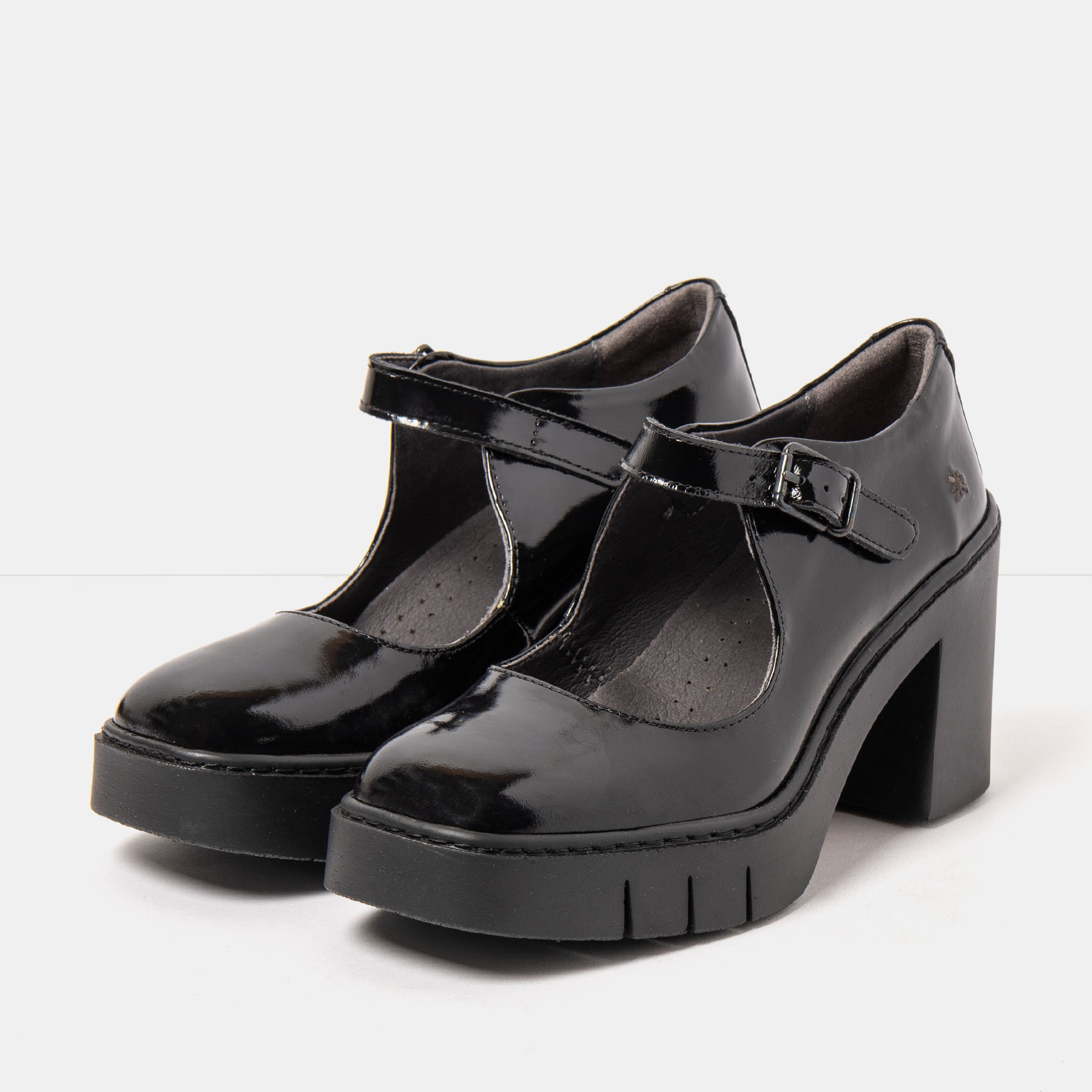 Zapatos 1984 NAPPA SHINNY BLACK/BERNA color Black