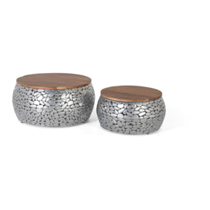 2 tables basses 30x55x55cm