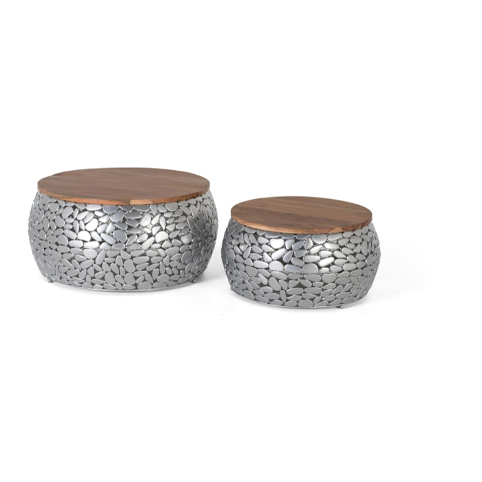 2 tables basses 30x55x55cm