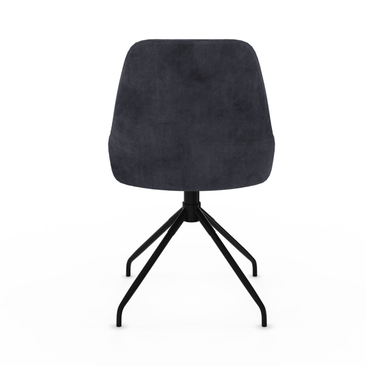 Chaises Olivia pivotantes velours gris pieds métal - lot de 2