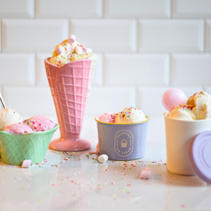 Lot de 4 coupes cône à glaces, GELATERIA