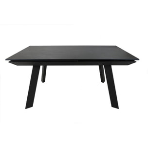 Table extensible plateau céramique gris anthracite 160/240 cm - MARKUS