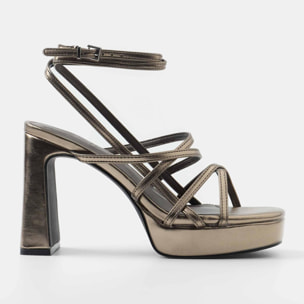 Sandalias de tacón - Nori Metalizado - 11 cm