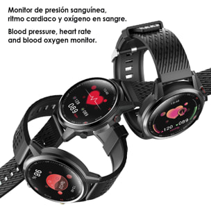 Smartwatch F800 con trattamento laser sangue, termometro corporeo, cardiofrequenzimetro e O2 sangue. 5 modalità sportive.