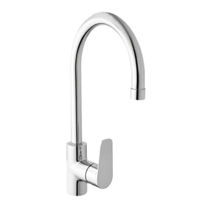 Project mitigeur monocommande col de cygne pour évier, avec bras pivotant, Chrome (SATBSPRO280)