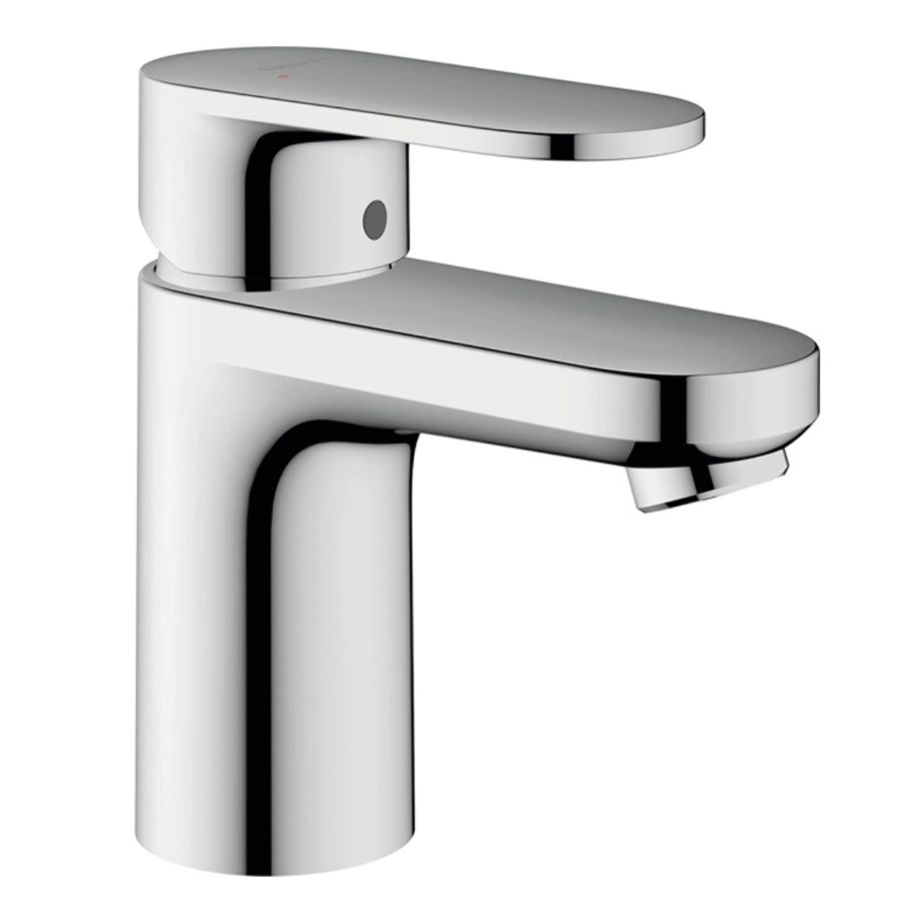 Integra Ensemble Lavabo suspendu 60x36 cm + Mitigeur lavabo avec tirette et vidage synthétique, Blanc (7088-VernisBlend1)