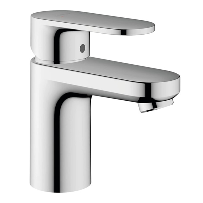 Integra Ensemble Lavabo suspendu 60x36 cm + Mitigeur lavabo avec tirette et vidage synthétique, Blanc (7088-VernisBlend1)