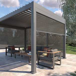 Store pour pergola bioclimatique EVORA Graphite