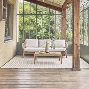 Tapis intérieur/extérieur motif arches beige. 120 x 170cm 100% polyester recyclé