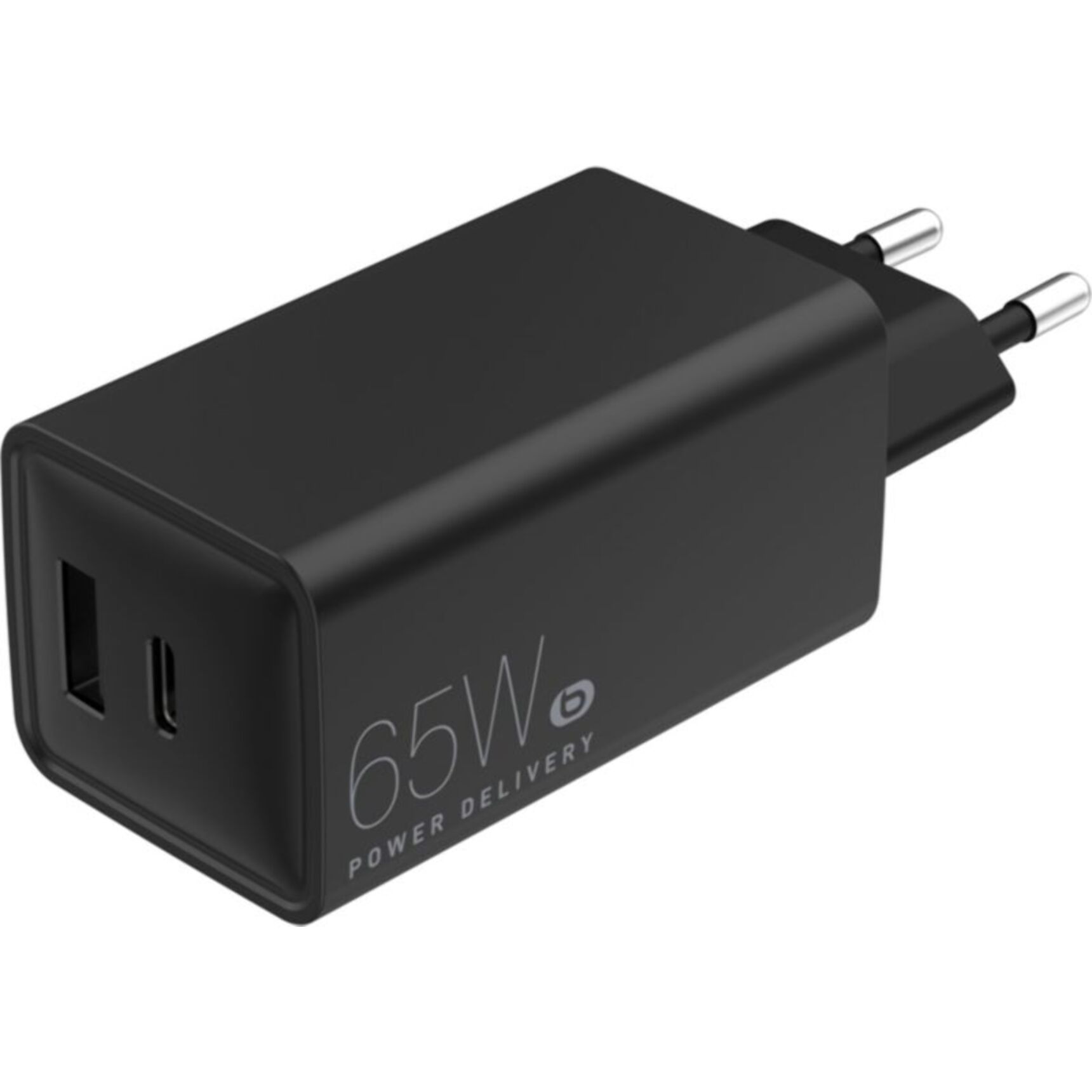 Chargeur ordinateur portable ESSENTIELB 65W USB-A + USB-C + cable USB-C 2M Noir