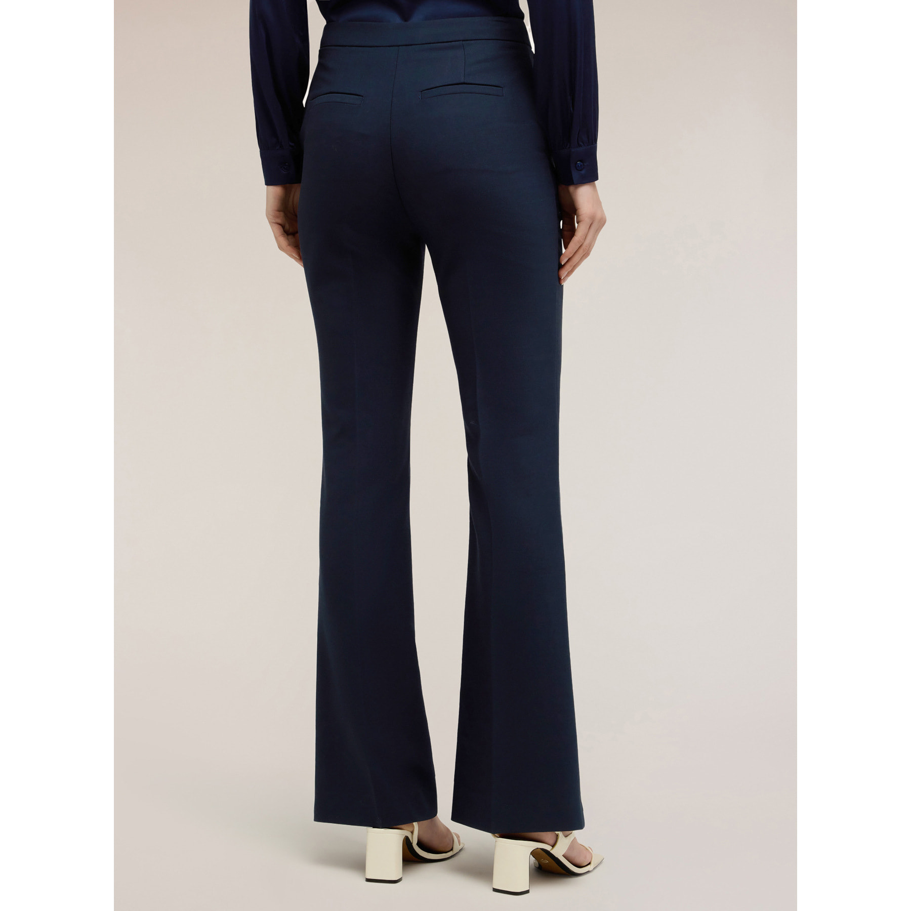 Motivi - Pantalones bootleg de poliviscosa - Azul