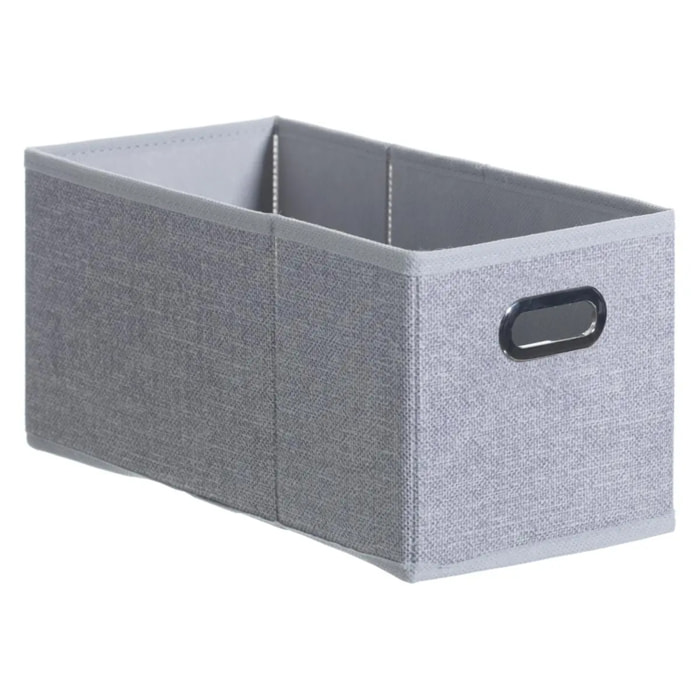 Panier tissu 15x31cm "Mix N' Modul" gris clair chiné
