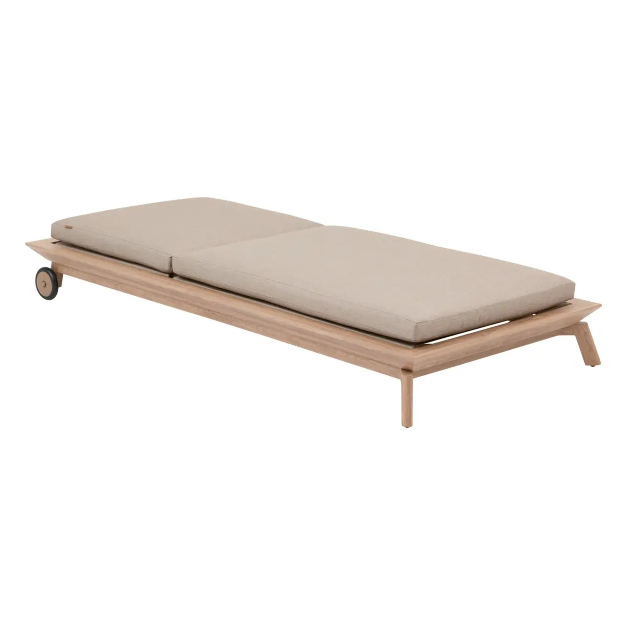 Lit de piscine "Manissa" beige aluminium et polyester