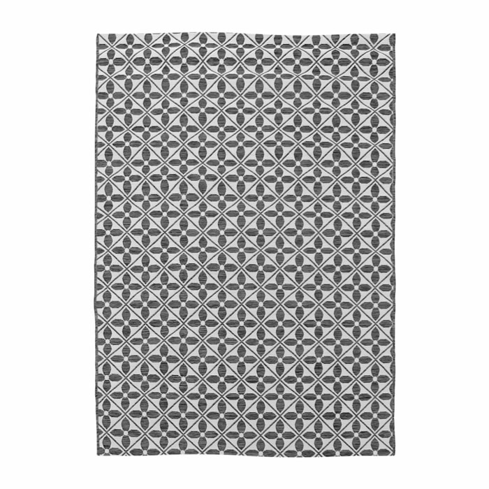 Tapis extérieur/intérieur 160 x 230 cm. densité 1.15 kg/m2. motif carreaux de ciment. traité anti UV. toutes saisons