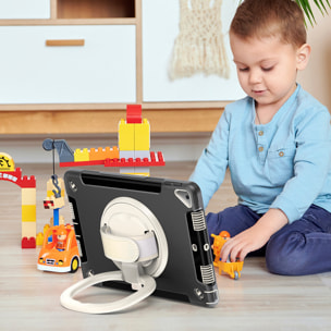 DAM Custodia Rugged Armor per iPad 10,2 pollici. 360°, serie A, seconda generazione. Con maniglia. 18,5x4x26,5cm. Colore nero