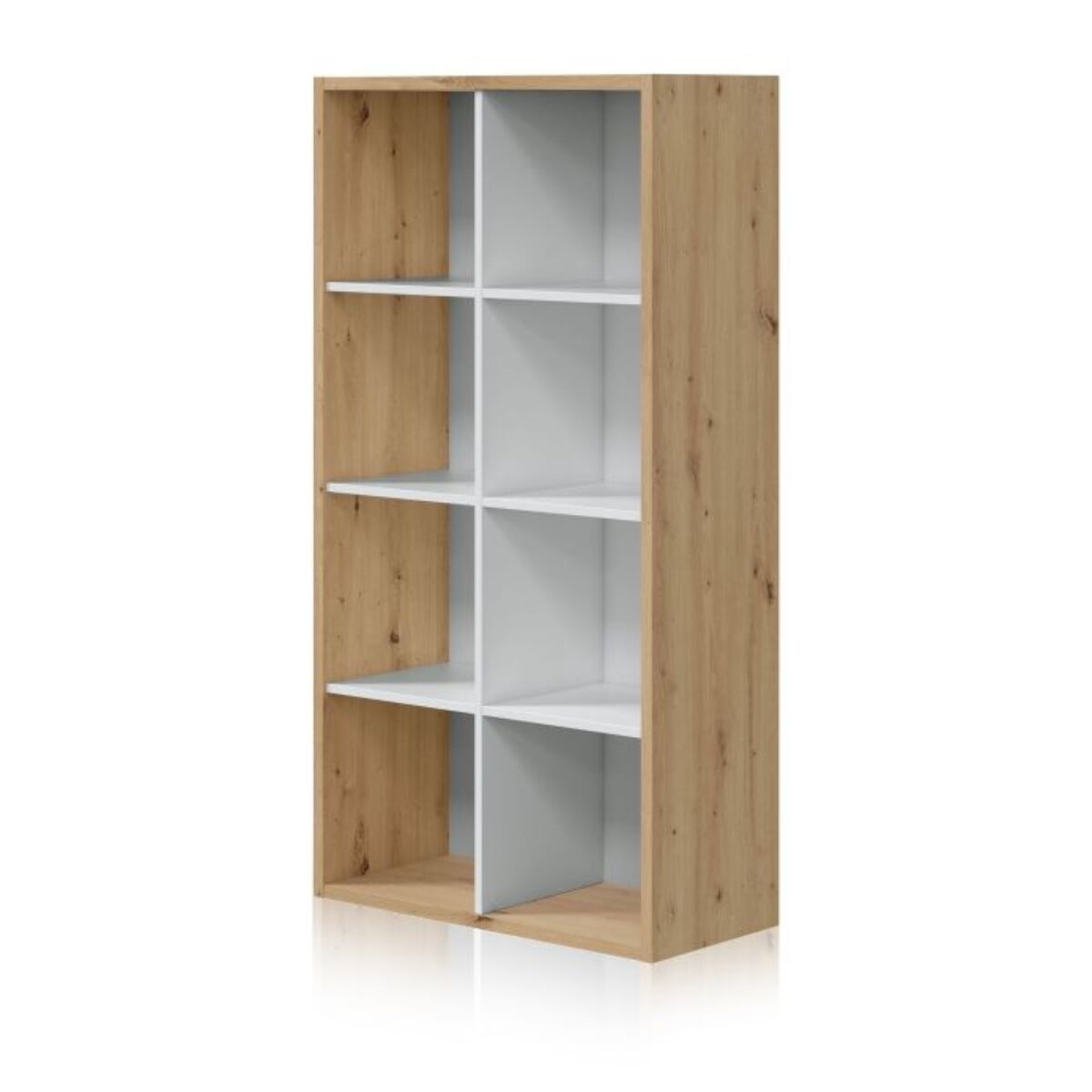 Estantería Dess Blanco Artik (Blanco Mate) - Roble Nodi