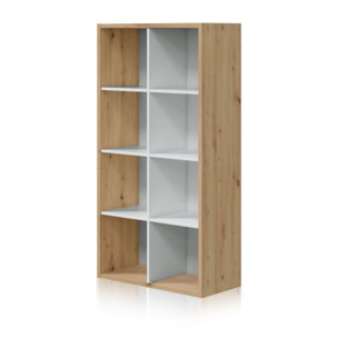 Estantería Dess Blanco Artik (Blanco Mate) - Roble Nodi