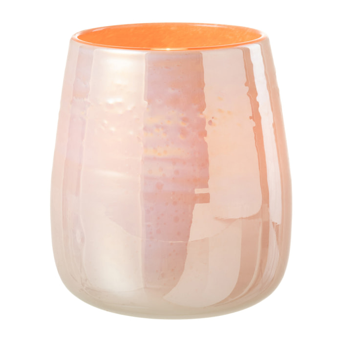 J-Line vase Juliette - verre - orange/rose - large - Ø 16 cm