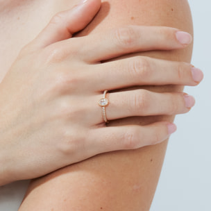 Anillo Zugje acabado oro rosa 18k