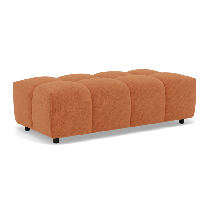 Adelaide - pouf en tissu texturé - Terracotta